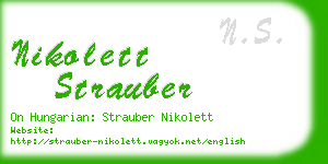 nikolett strauber business card